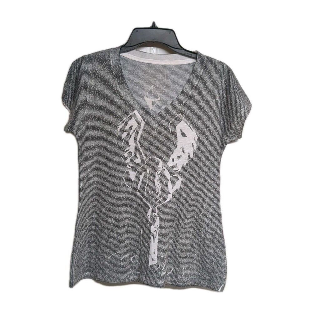 Litographs Tee Top The Call of Cthulhu Women Medium Text Print Winged Creature M
